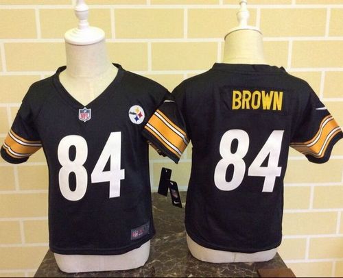 Toddler Nike Steelers #84 Antonio Brown Black Team Color Stitched NFL Elite Jersey